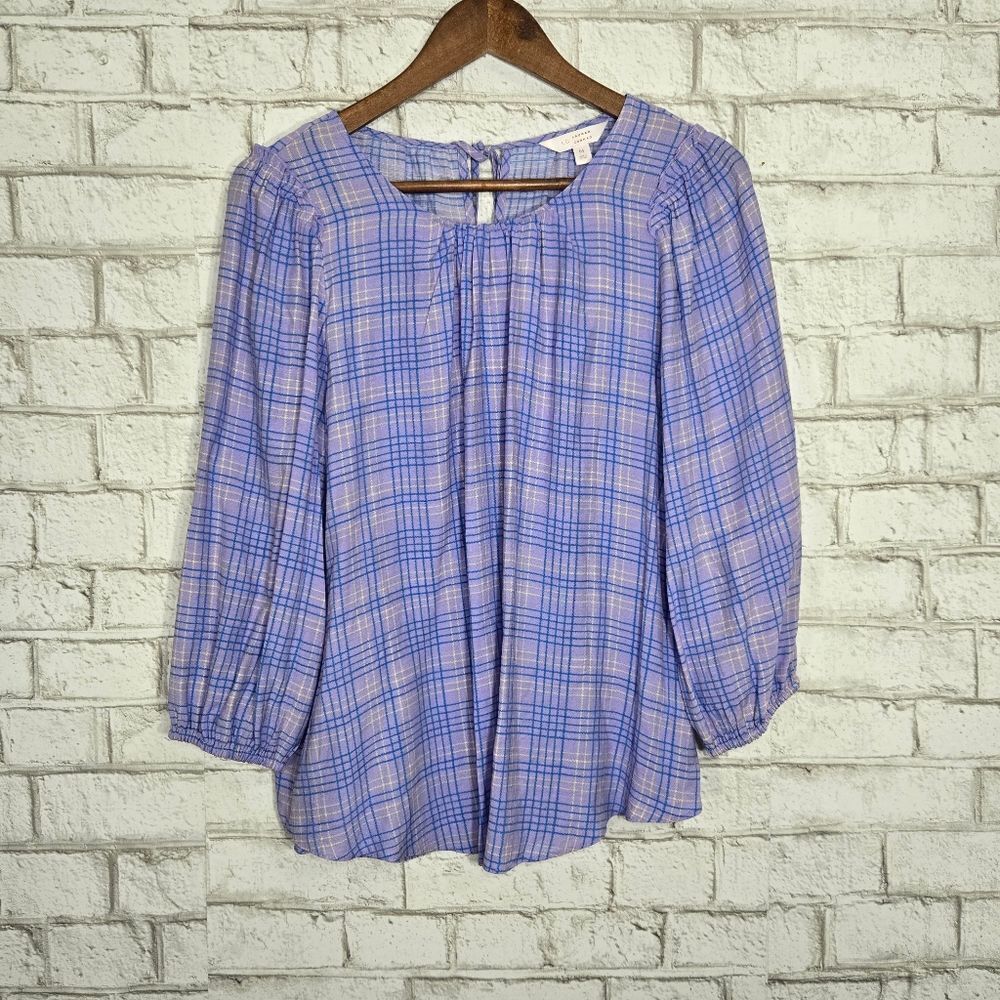 LC Lauren Conrad cute blue/purple‎ blouse